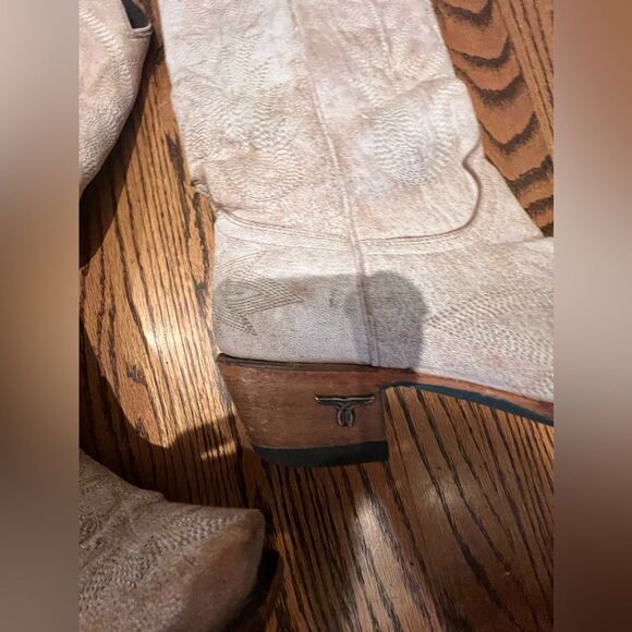 LANE BOOTS LEXINGTON BOOT IN CERAMIC CRACKLE sz 9 white distressed western - Picture 5 of 13